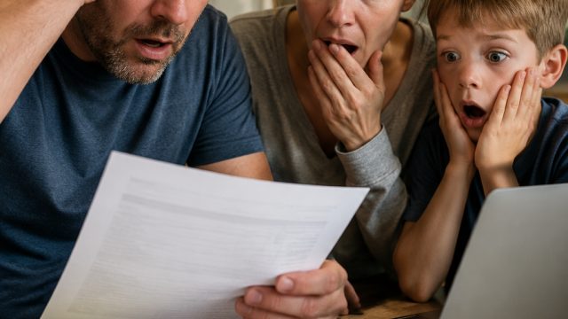 Family Stunned by Surprise $35